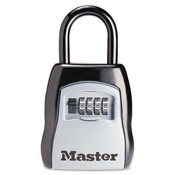 Master Lock® Locking Combination 5 Key Steel Box, 3 1-4w X 1 5-8d X 4h, Black-silver freeshipping - TVN Wholesale